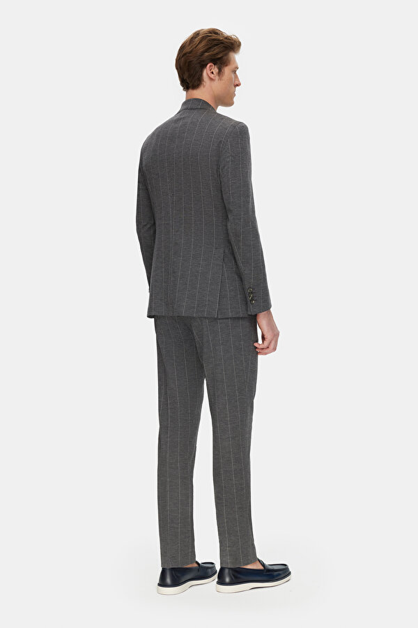 GRAY MELANGE WOOL POLYAMIDE SUIT 2