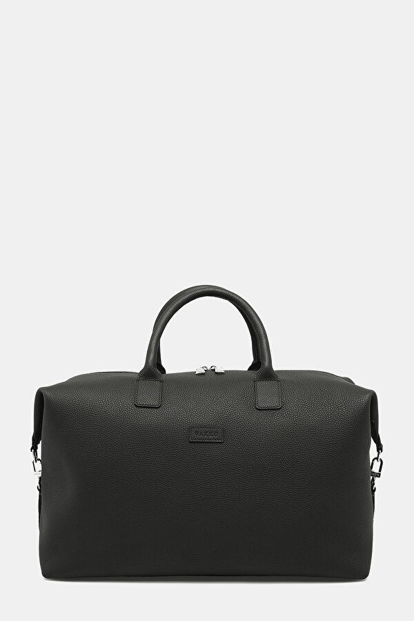 BLACK MONOGRAM LEATHER BAG