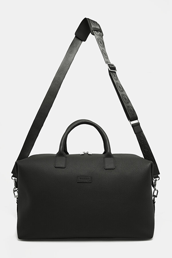 BLACK MONOGRAM LEATHER BAG 2