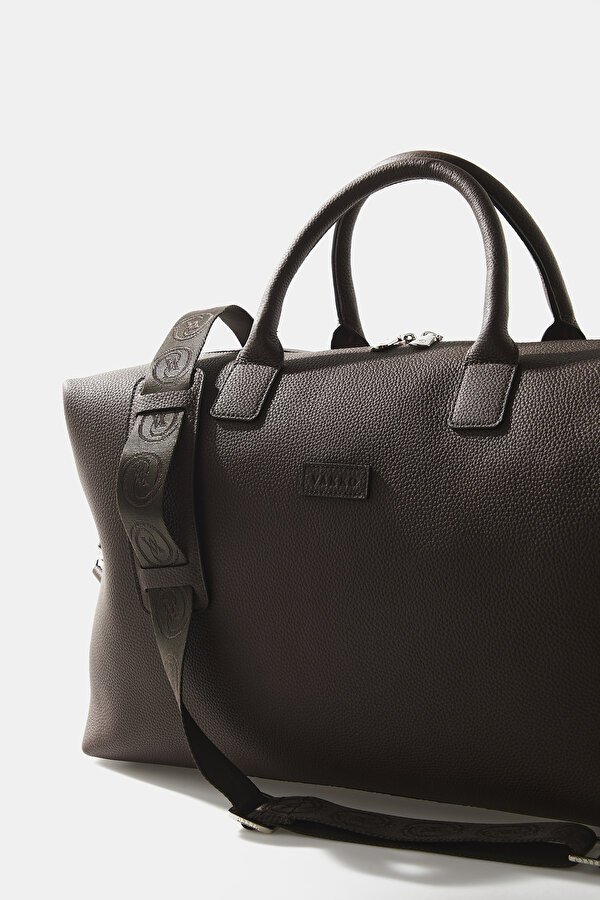 BROWN MONOGRAM LEATHER BAG 6
