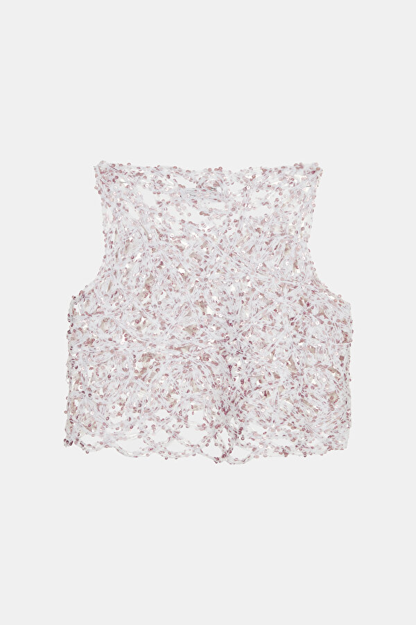 LIGHT PINK SLEEVELESS SUSPENDER BLOUSE 7
