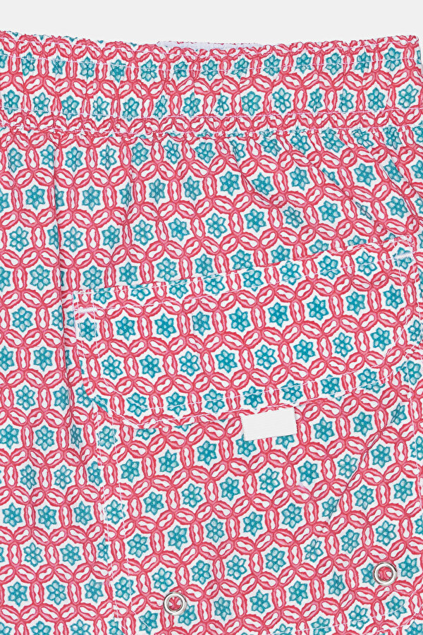 PEMBE DESENLİ LASTİKLİ MAYO 6