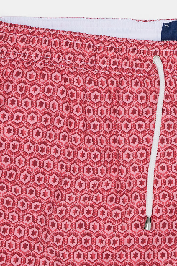 FUCHSIA GEOMETRIC DESIGN ELASTIC SWIMSUIT 7