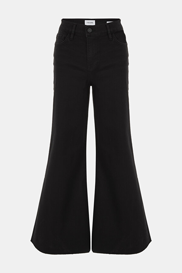 RELAX FIT BLACK WIDE LEG TROUSERS