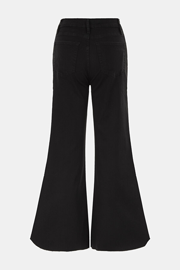 RELAX FIT BLACK WIDE LEG TROUSERS 2