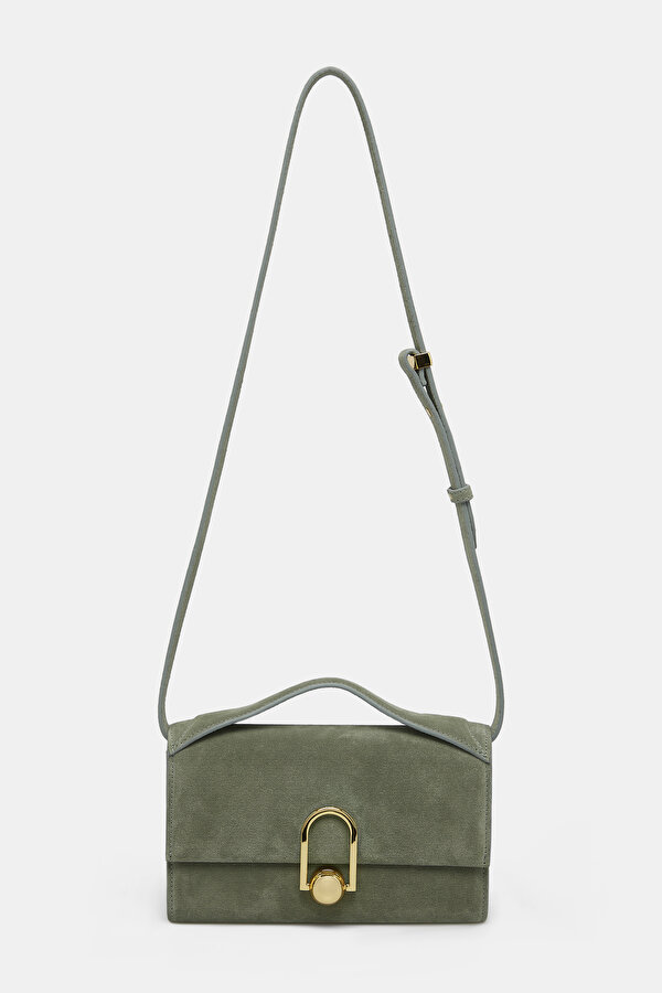 KHAKI SUEDE BAG 2