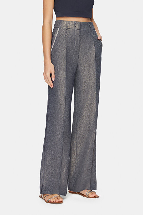 NAVY BLUE STRAIGHT CUT TROUSERS 2