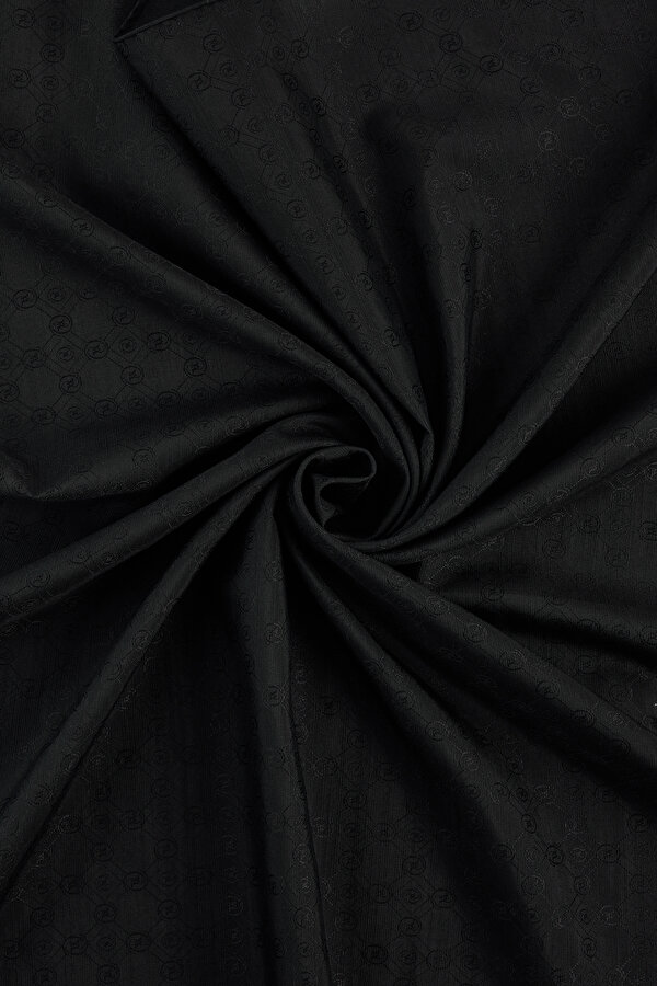 BLACK COTTON/SILK SCARF 2