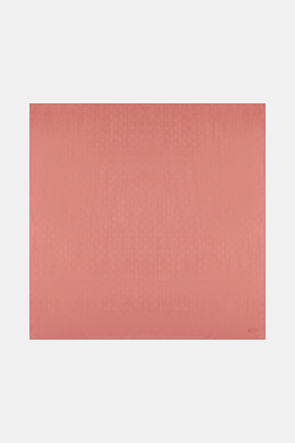 SALMON COTTON/SILK SCARF