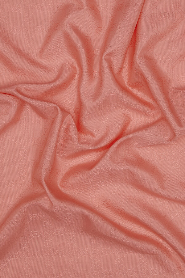 SALMON COTTON/SILK SCARF 2