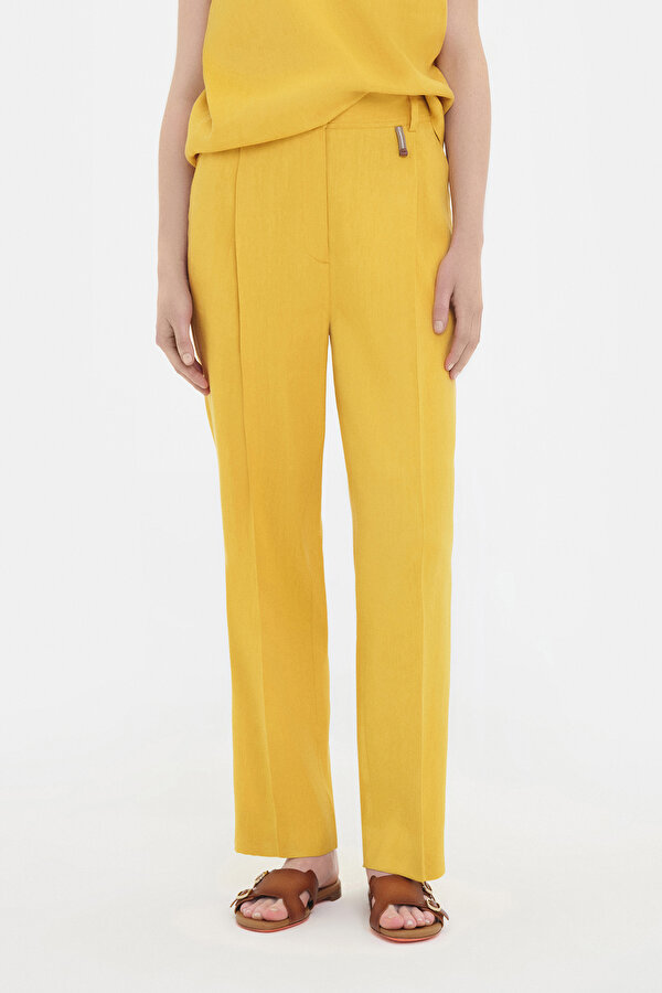 YELLOW STRAIGHT CUT TROUSERS 2