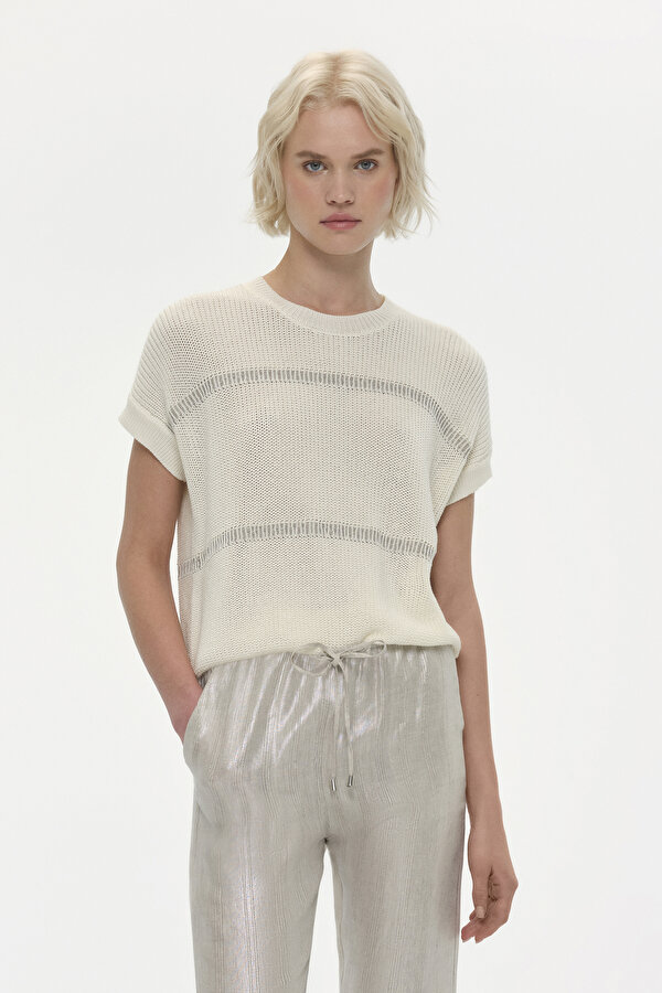 ECRU BASIC / ROUND NECKLINE JERSEY