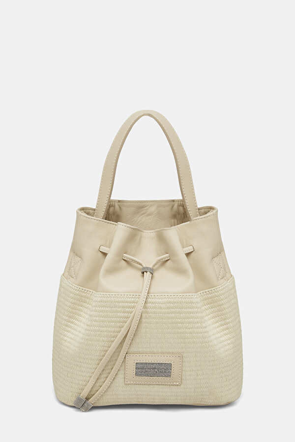 BEIGE LEATHER BAG