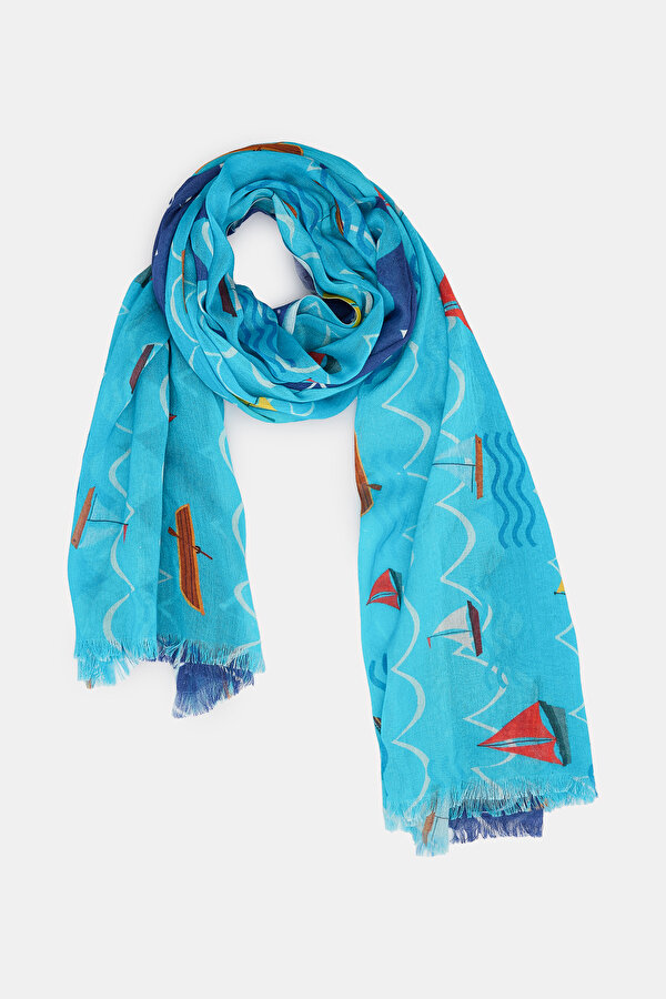 MULTICOLOR DESIGN FILLED COTTON/MODAL SHAWL 2