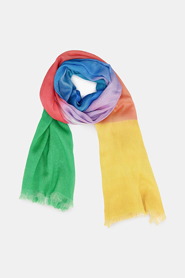 MULTICOLOR DESIGN FILLED COTTON/MODAL SHAWL 2