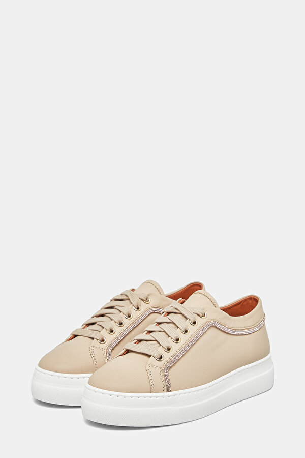 BEJ DERİ SNEAKER 2