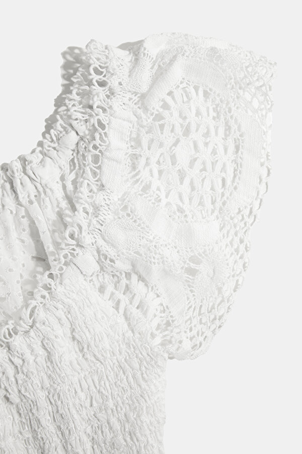 WHITE SLEEVELESS SUSPENDER DRESS 6