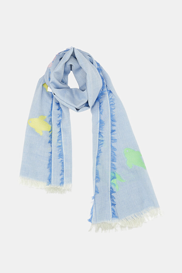 MULTICOLOR DESIGN FILLED COTTON/MODAL SHAWL 2
