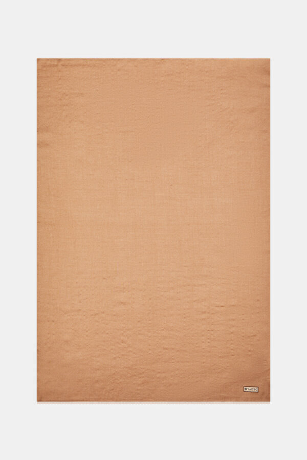 LIGHT BROWN VOILE SILK SHAWL