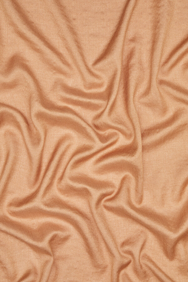 LIGHT BROWN VOILE SILK SHAWL 2