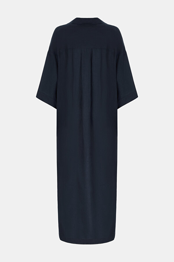 LACİVERT KETEN KAFTAN 2