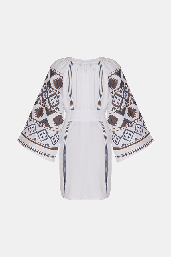 BEYAZ KETEN KAFTAN 2