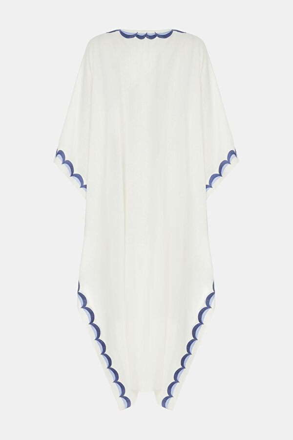 EKRU KETEN PAMUK KAFTAN 2