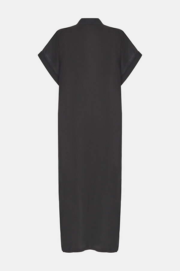 SİYAH KETEN KAFTAN 2