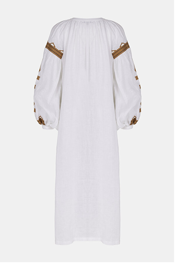 BEYAZ KETEN KAFTAN 2