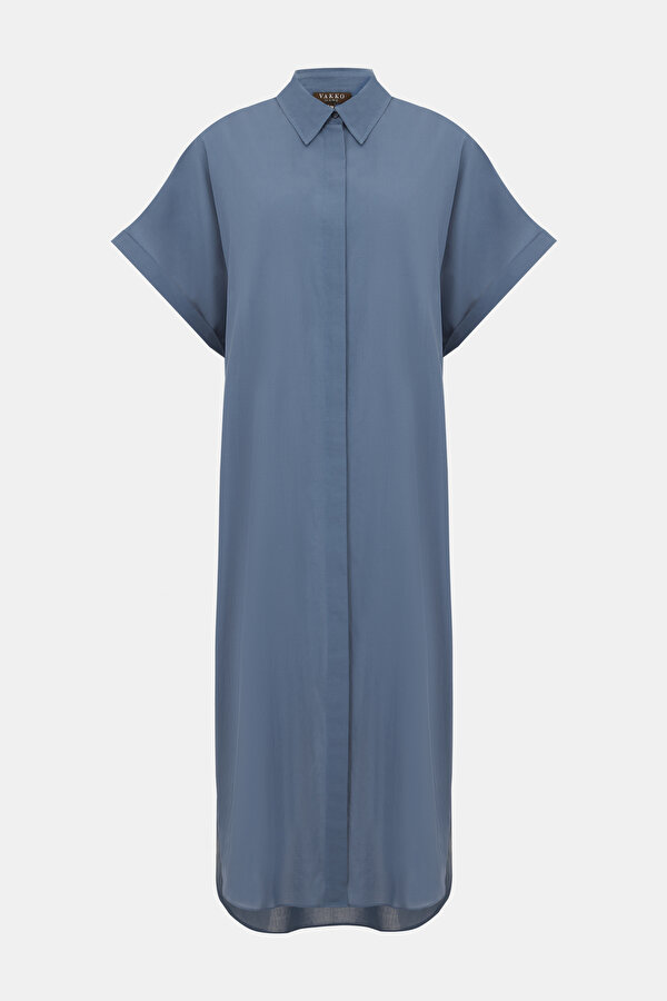 INDIGO SHORT SLEEVE DRESS