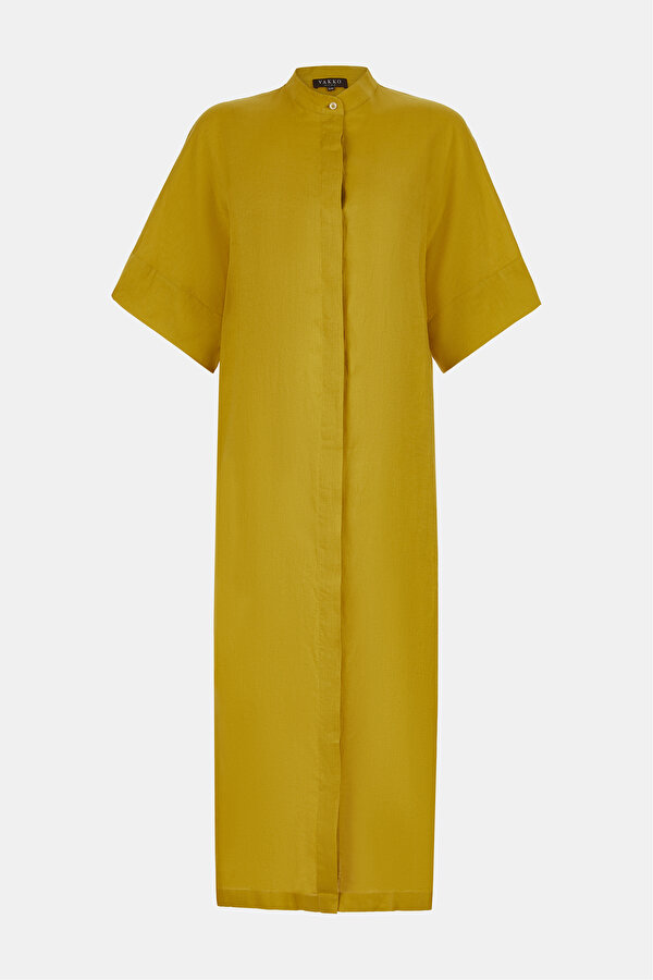 YELLOW SHORT SLEEVE DRESS