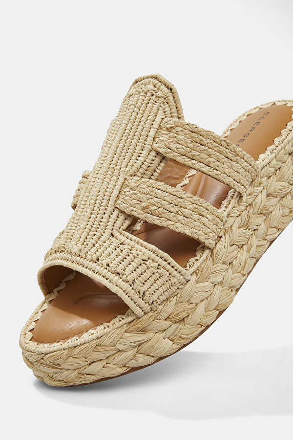 NATURAL RAFFIA SLIPPER 6
