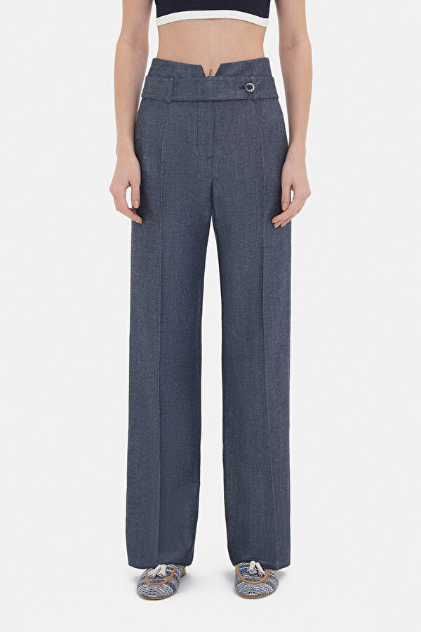 INDIGO STRAIGHT CUT TROUSERS 2