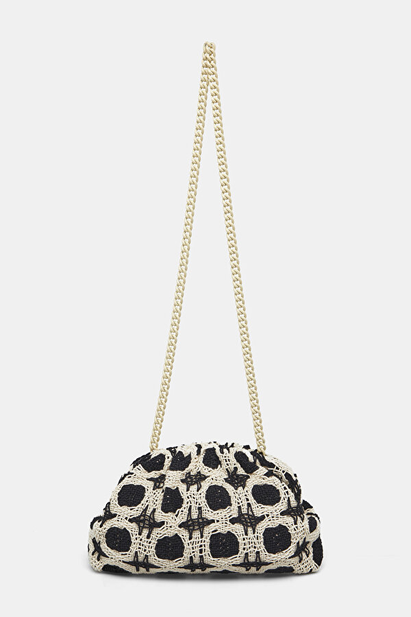 BLACK KNITTING DESIGN BAG 2