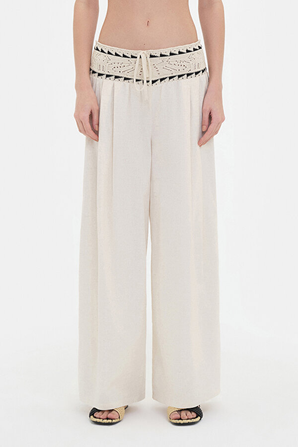 BLACK WIDE LEG TROUSERS 2
