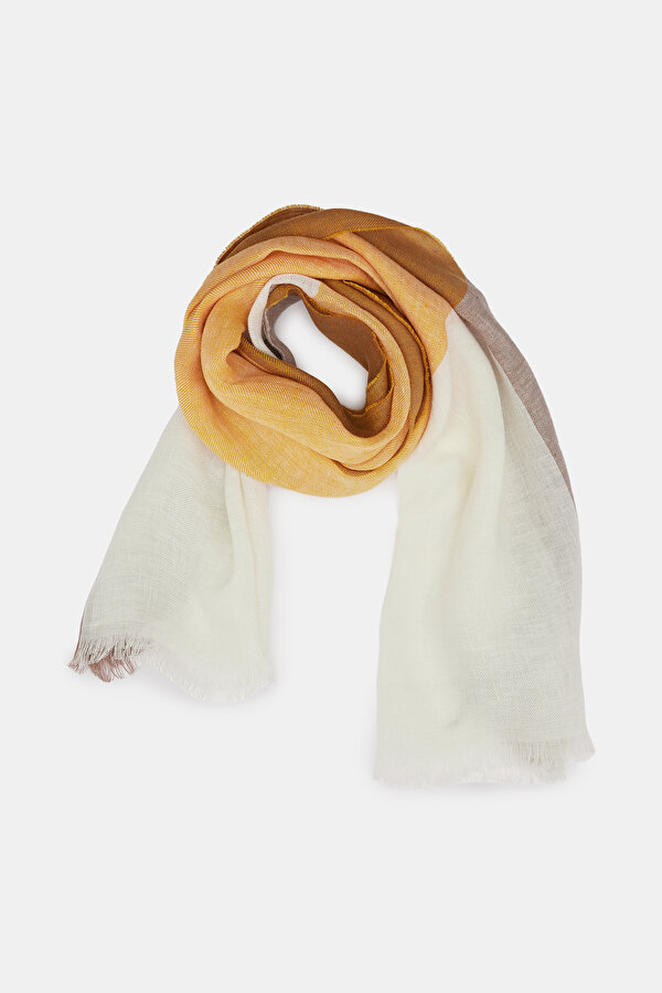 BROWN LINEN SHAWL 2
