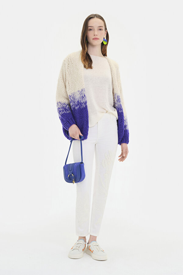 SAXE DEGRADE DESIGN CARDIGAN