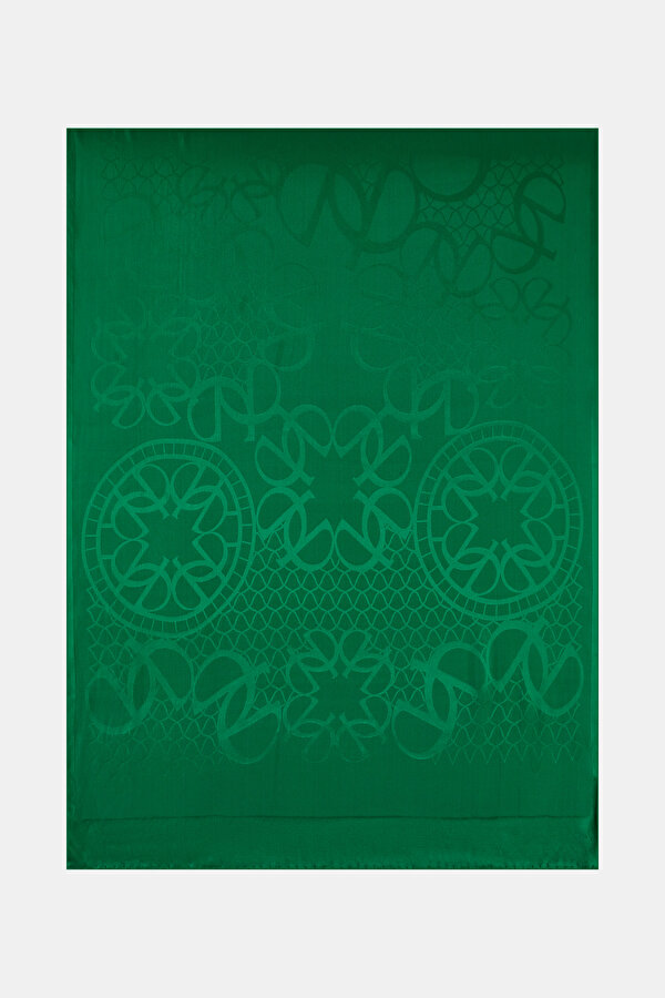 YEŞİL DÜZ TWILL ŞAL