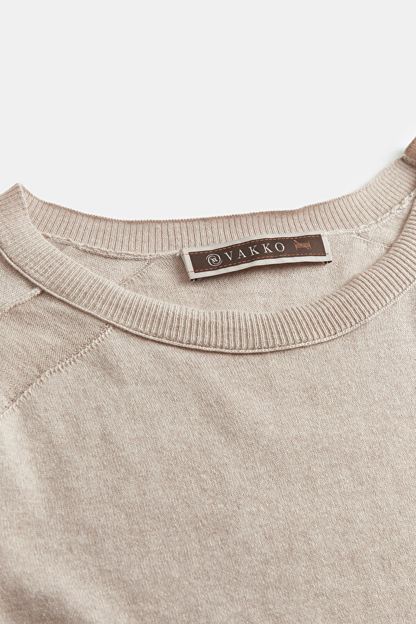 BEIGE BASIC / ROUND NECKLINE TRICOT JERSEY 6