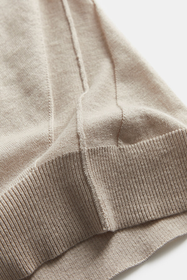 BEIGE BASIC / ROUND NECKLINE TRICOT JERSEY 7