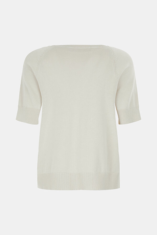 LIGHT YELLOW BASIC / ROUND NECKLINE TRICOT JERSEY 2