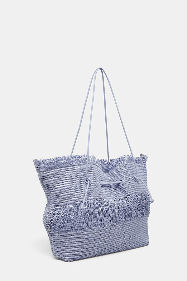 LILAC RAFFIA BAG 2