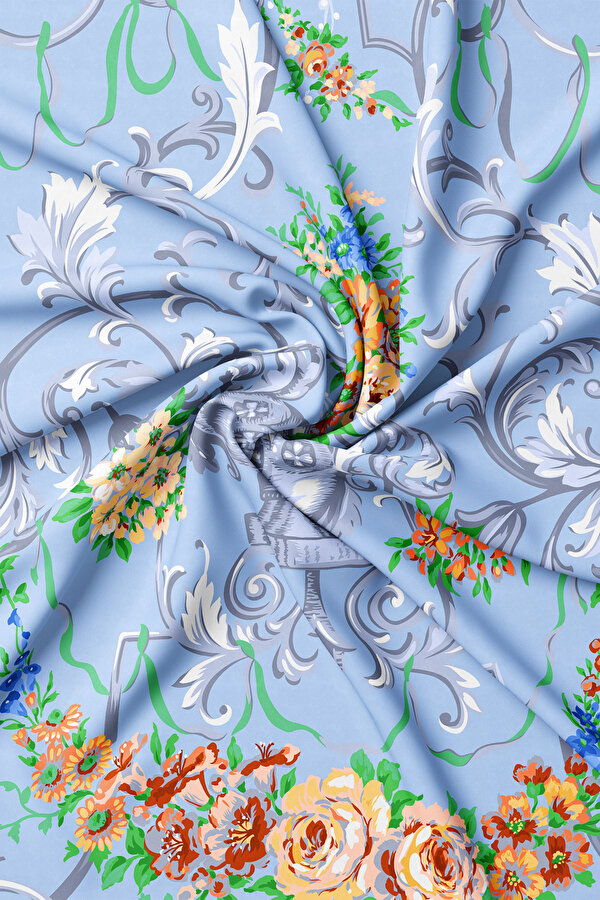 LIGHT BLUE TWILL SCARF 2
