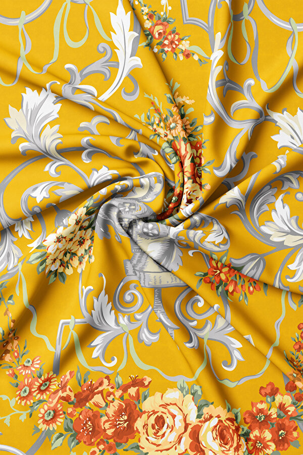 YELLOW TWILL SCARF 2