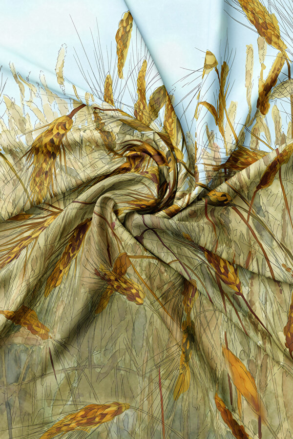 BEIGE TWILL SCARF 2