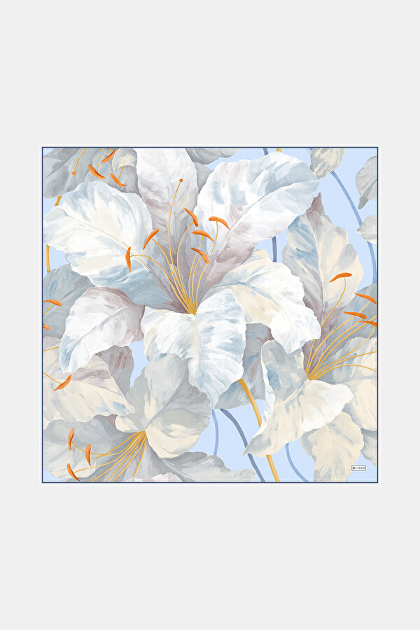 LIGHT BLUE TWILL SCARF