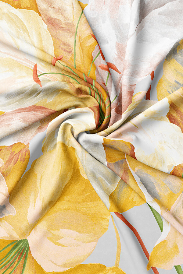 LIGHT GREY TWILL SCARF 2