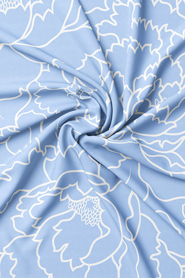 LIGHT BLUE TWILL SCARF 2