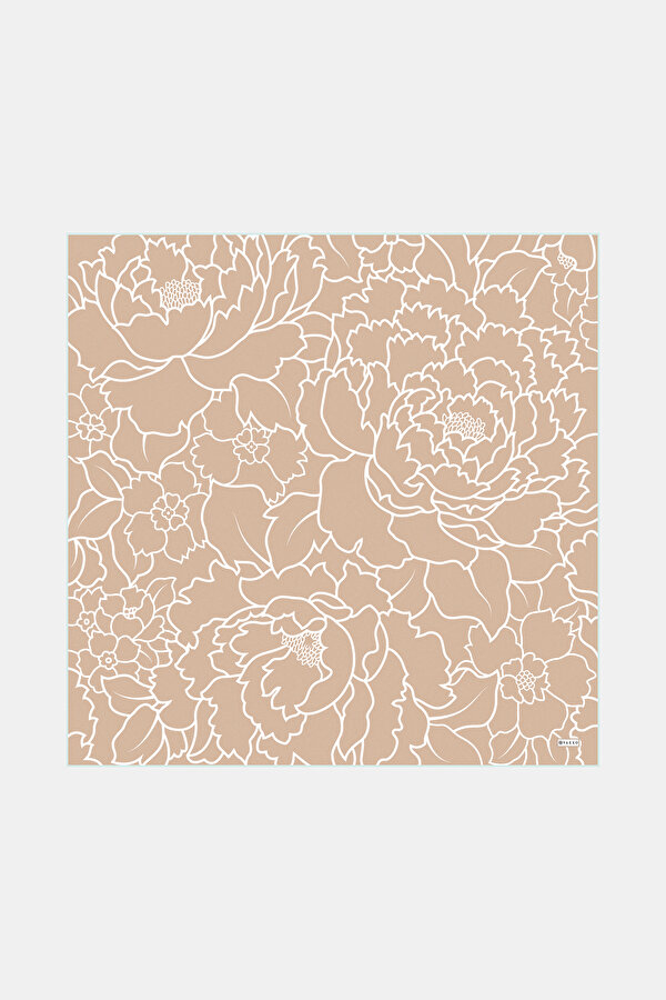 BEIGE TWILL SCARF