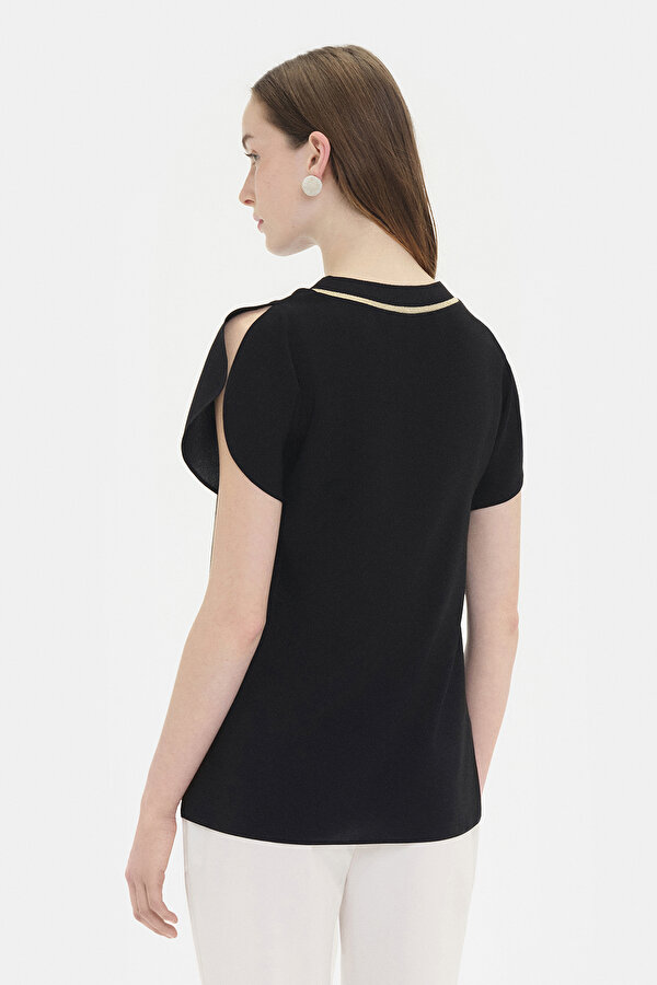 DORE BASIC / ROUND NECKLINE SHORT SLEEVE BLOUSE 2